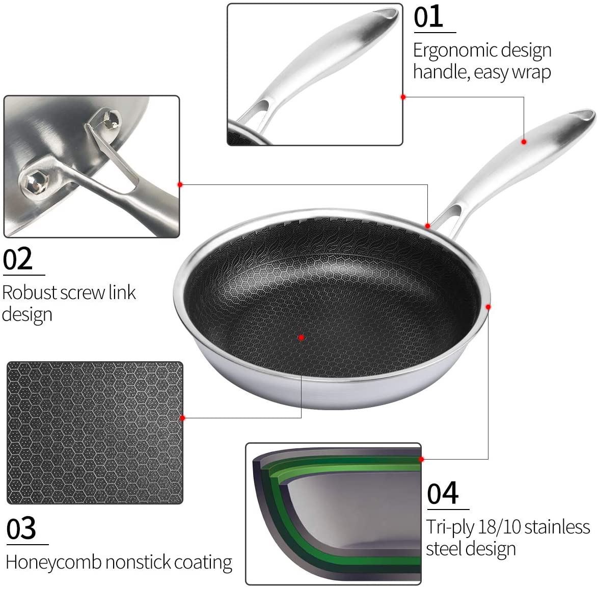 tri-ply stainless steel saute pan